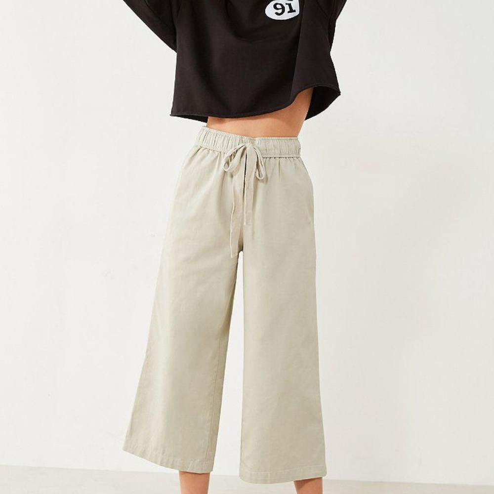 Women's Natural Uo Addison Drawstring Culotte Pant